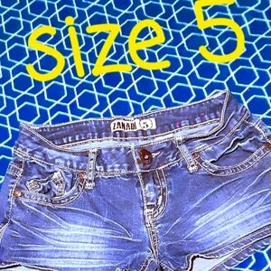 Blue jean shorts size 5